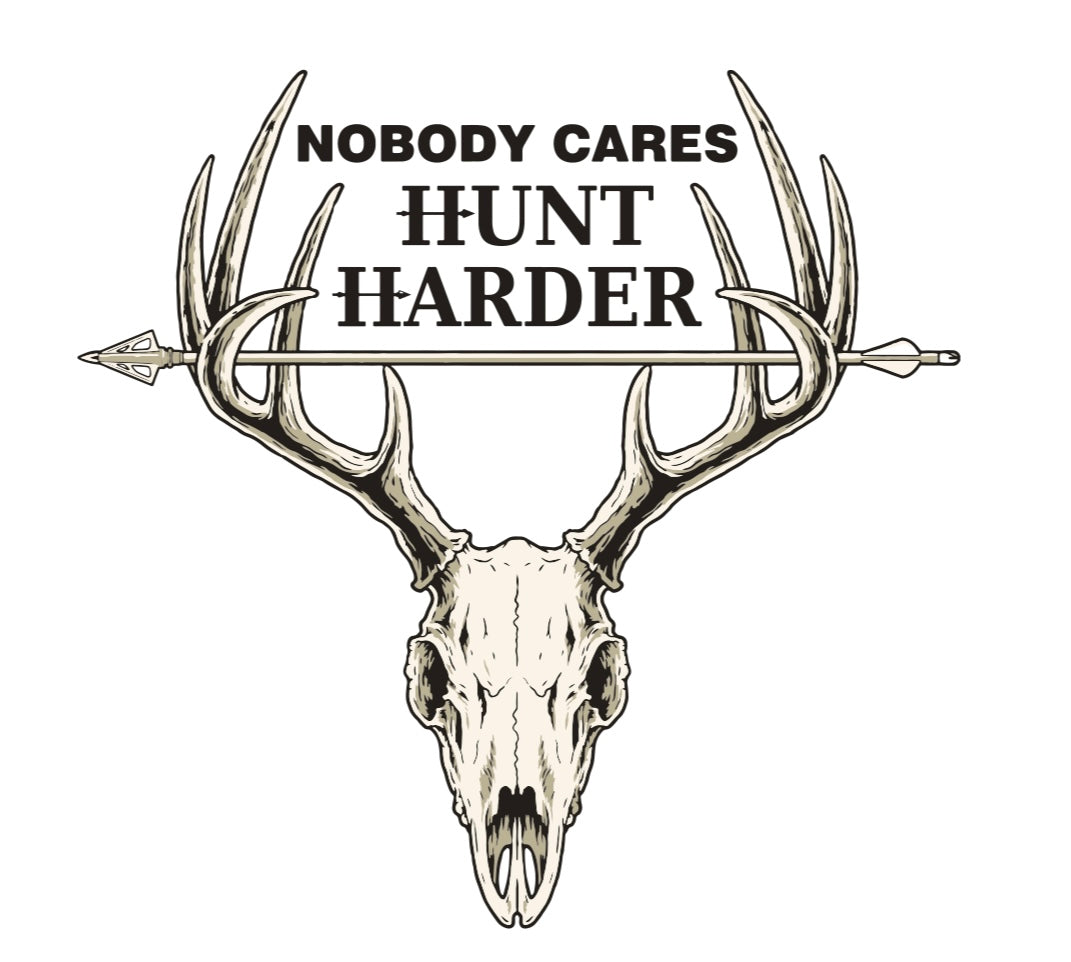 Hike Hang Hunt - Nobody Cares Hunt Harder Tee - Heather Black