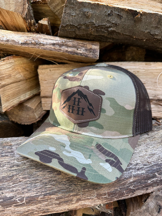 Hike Hang Hunt Logo Cap/Leather Patch