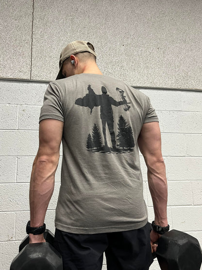 Hike Hang Hunt - Turkey Tee - Venetian Gray/Black