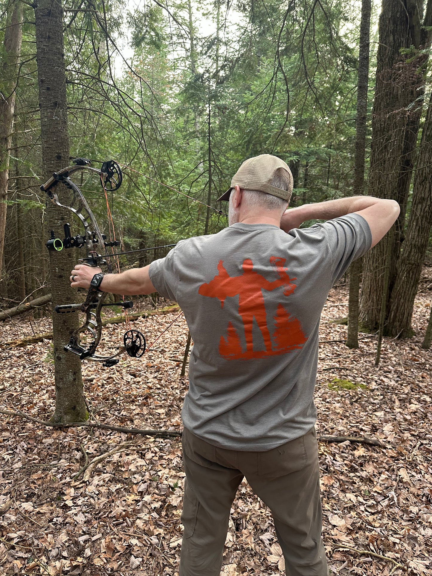 Hike Hang Hunt - Turkey Tee - Venetian Gray/Burnt Orange